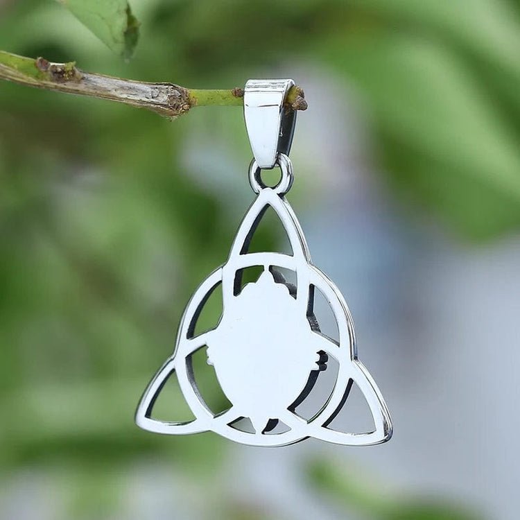Mystical Moonstone Triquetra Necklace - Sphere Standouts