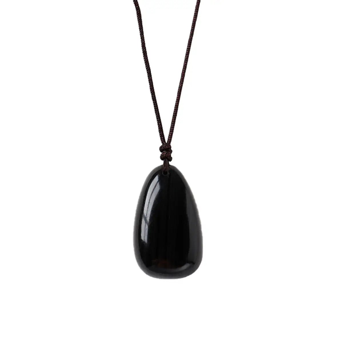 Natural Obsidian Stone Necklace - Sphere Standouts