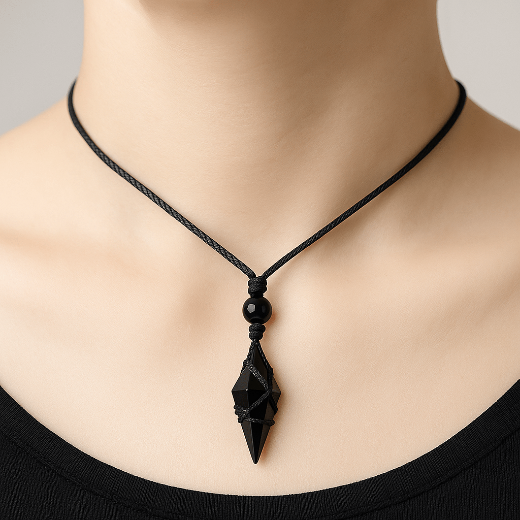 Obsidian Arrowhead Necklace - Sphere Standouts