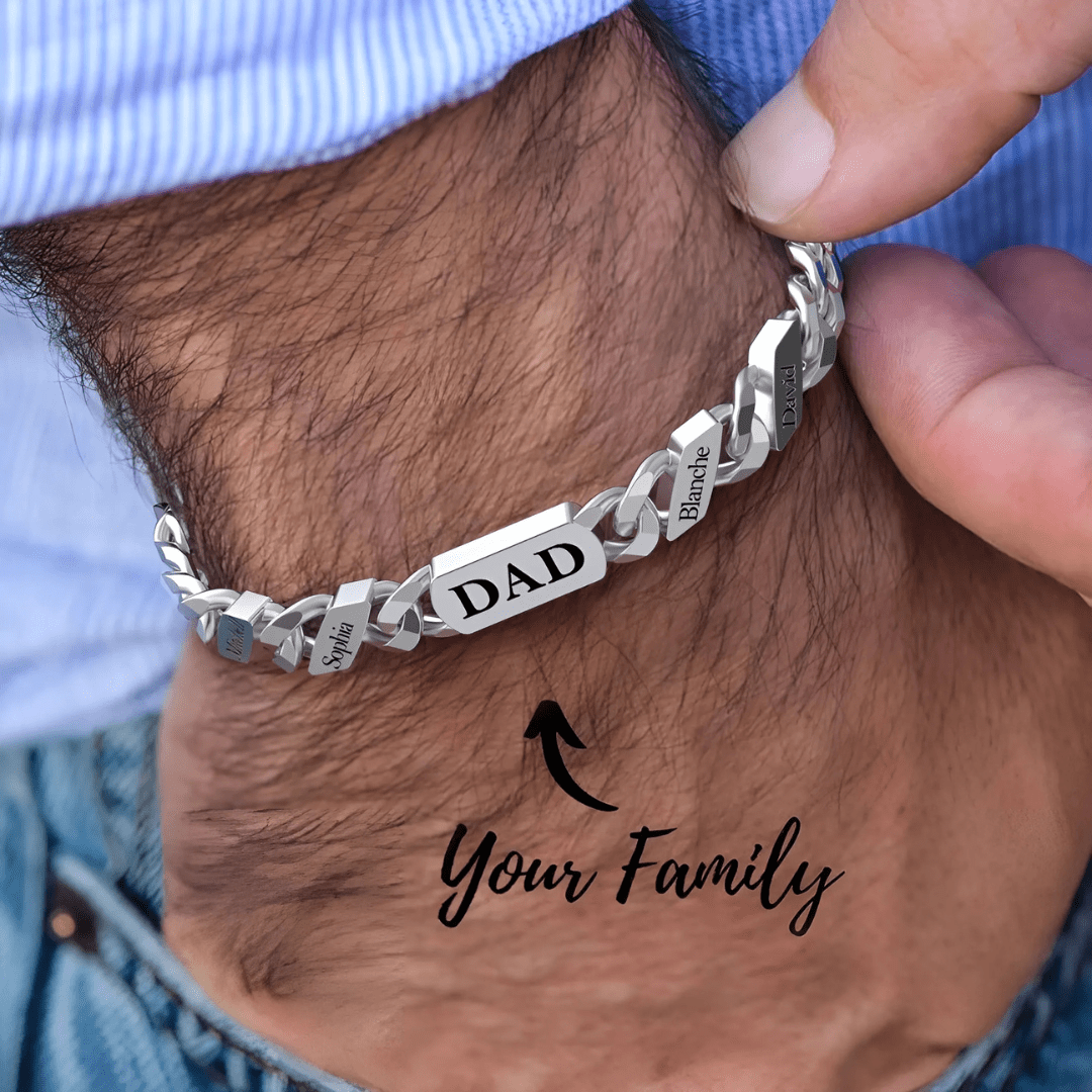 Personalized Family Link Bracelet - Sphere Standouts