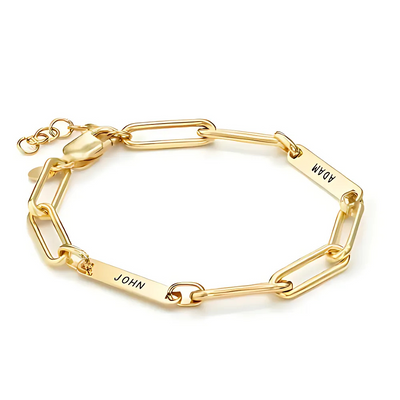Personalized Name Paperclip Bracelet — bracelet for women