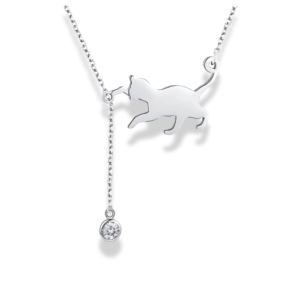 Playful Cat Pendant Necklace - Sphere Standouts