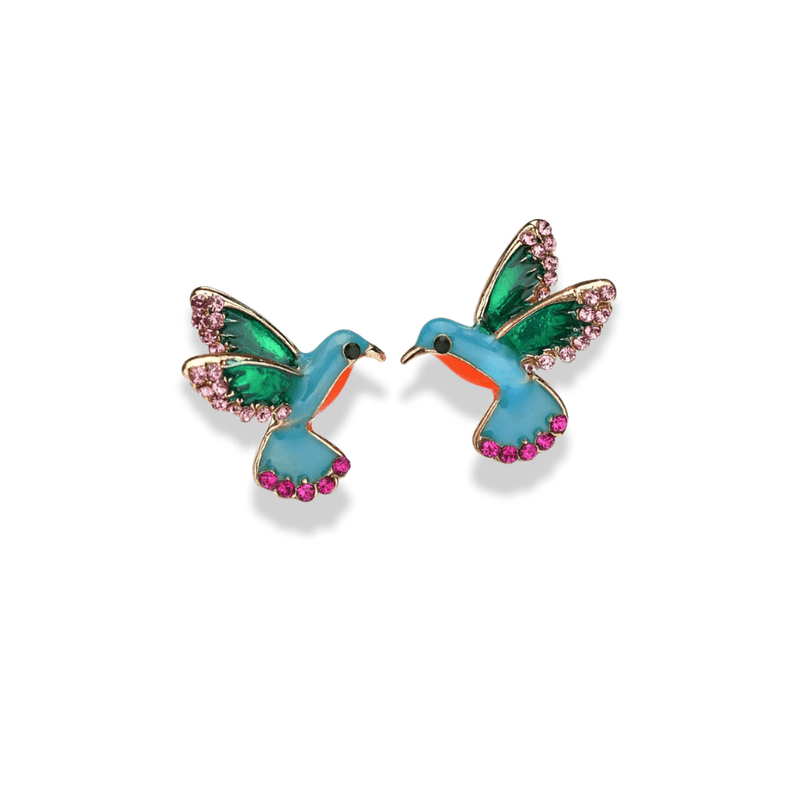 Radiant Hummingbird Earrings - Sphere Standouts