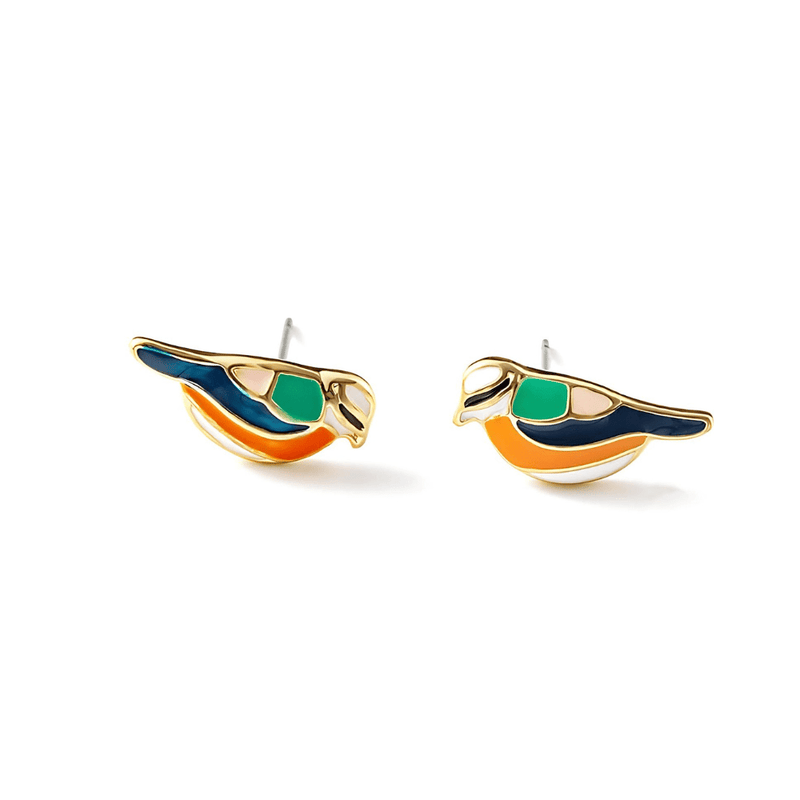 Rainbow Bird Earrings - Sphere Standouts