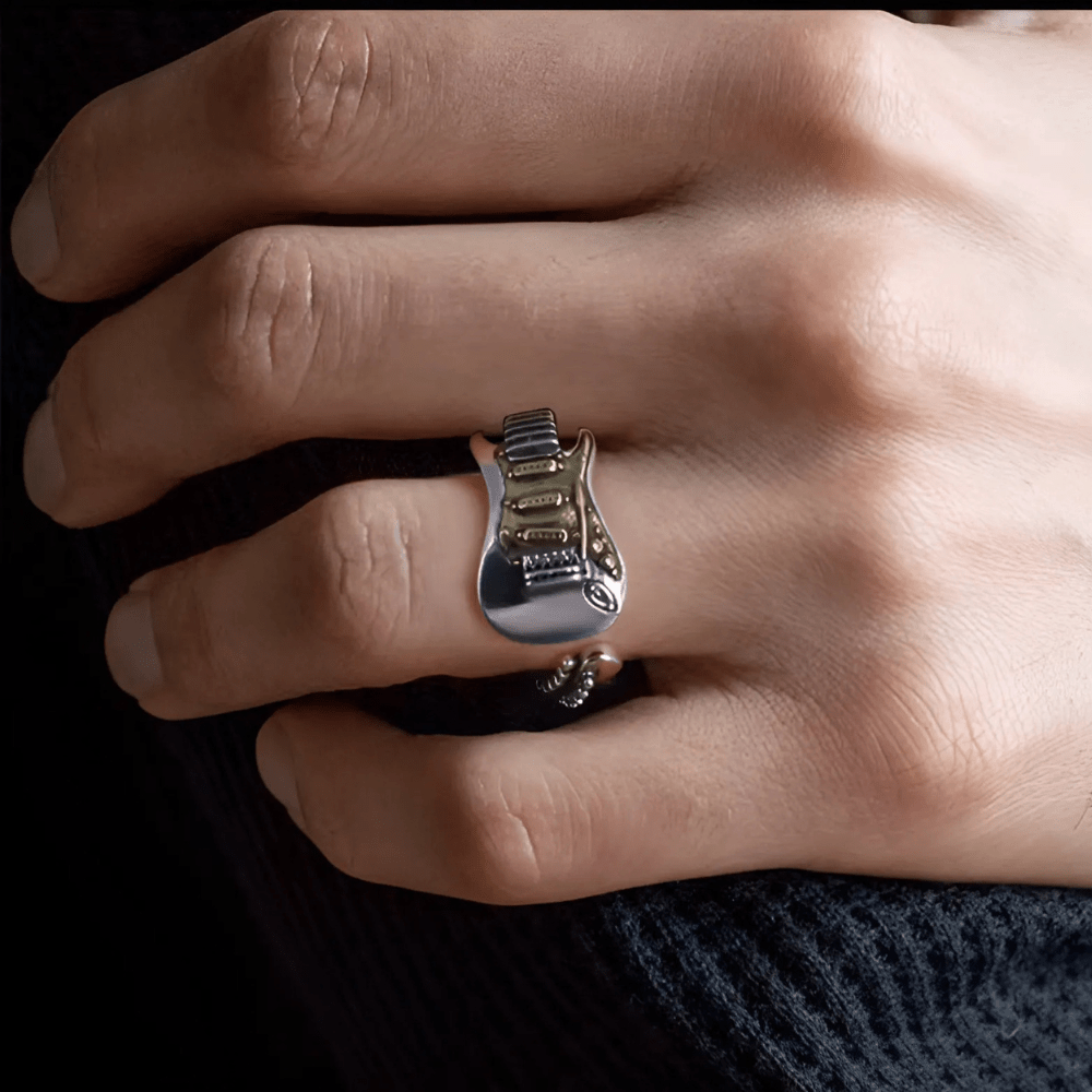 Rockstar Guitar Necklace + Free Adjustable Ring - Sphere Standouts