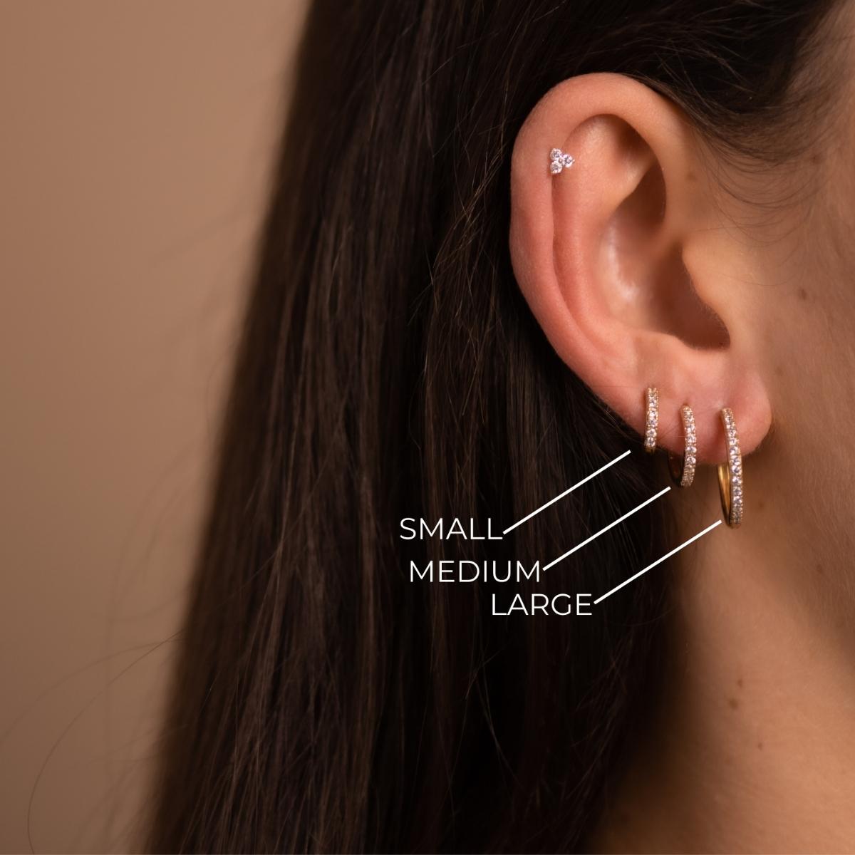 Sparkling Diamond Hoop Earrings - Sphere Standouts