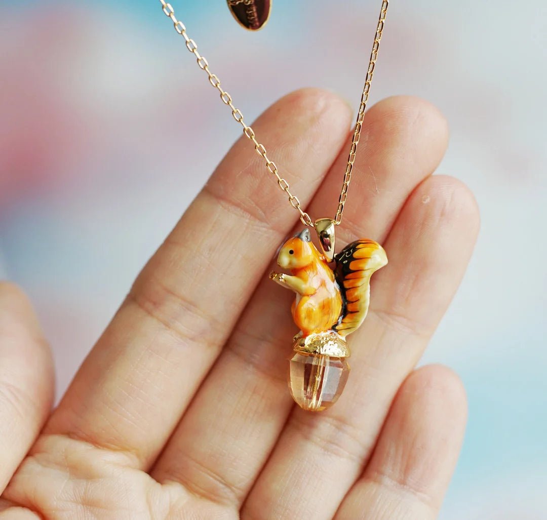 Squirrel Charm Necklace - Sphere Standouts