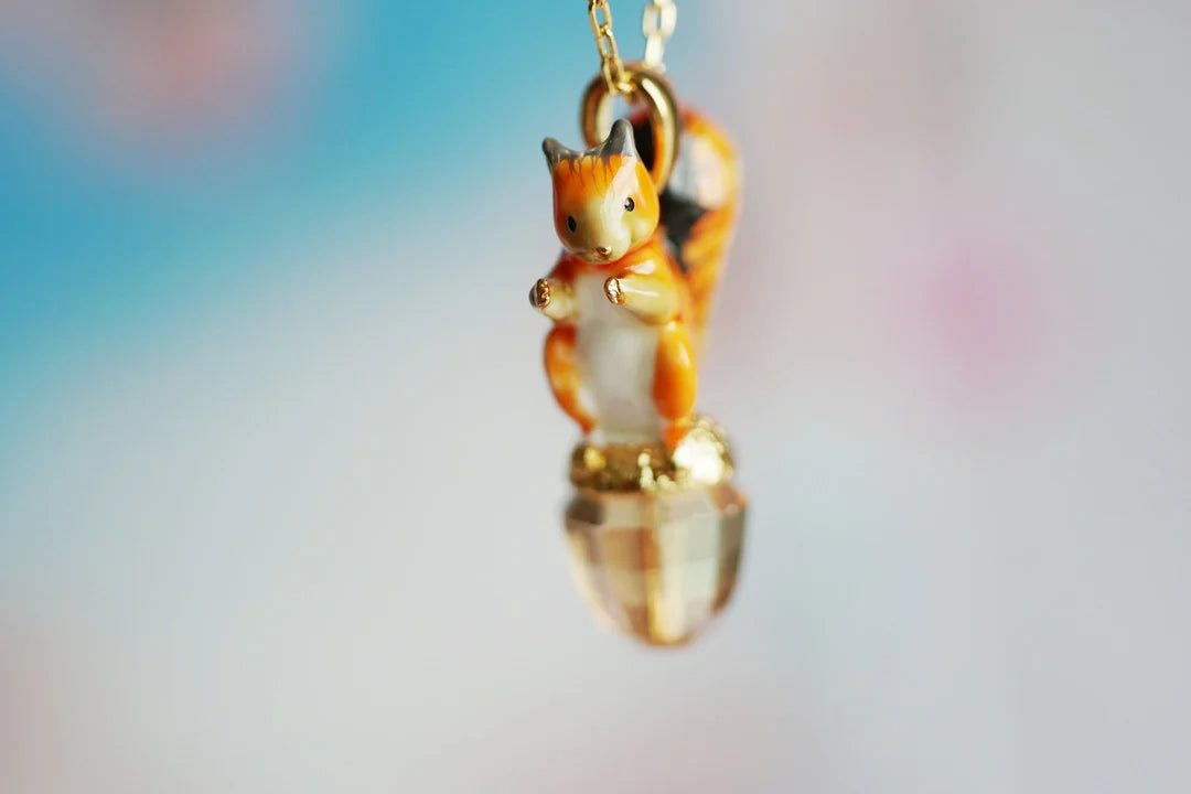 Squirrel Charm Necklace - Sphere Standouts