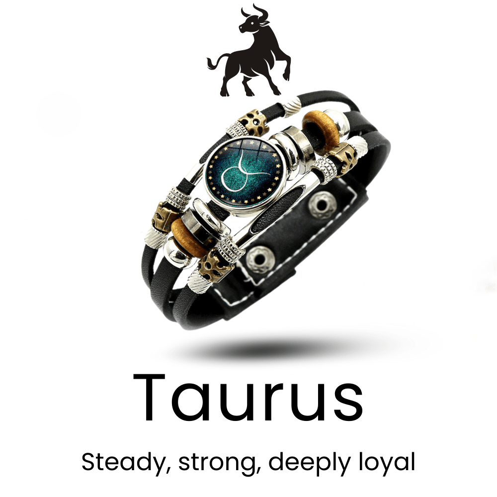 StarBorn Leather Zodiac Bracelet - Sphere Standouts