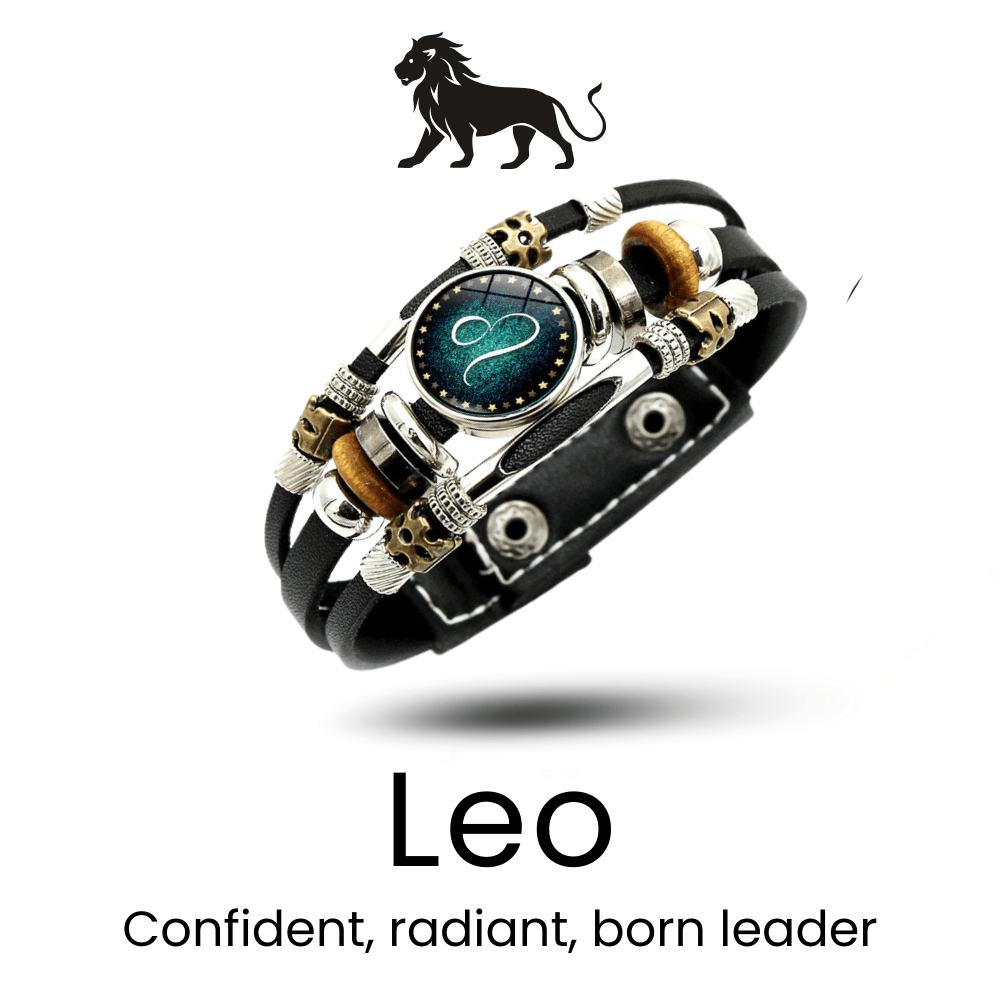 StarBorn Leather Zodiac Bracelet - Sphere Standouts