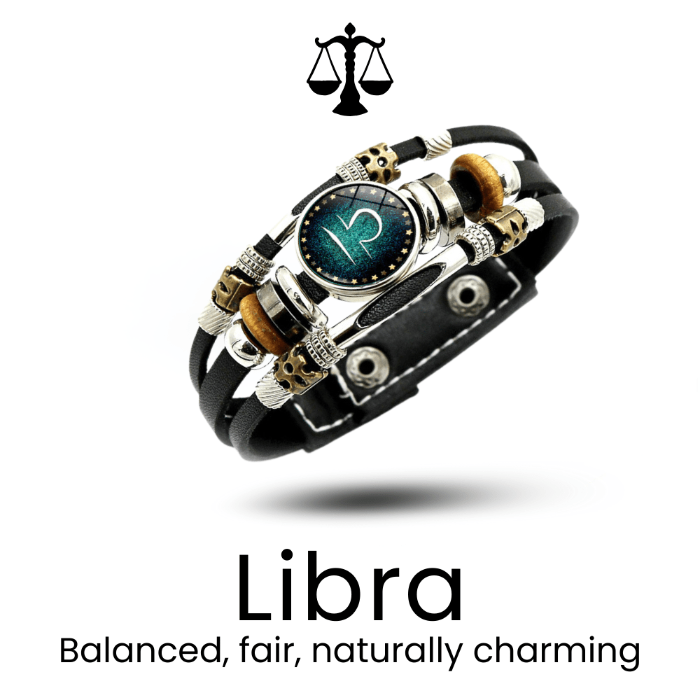 StarBorn Leather Zodiac Bracelet - Sphere Standouts