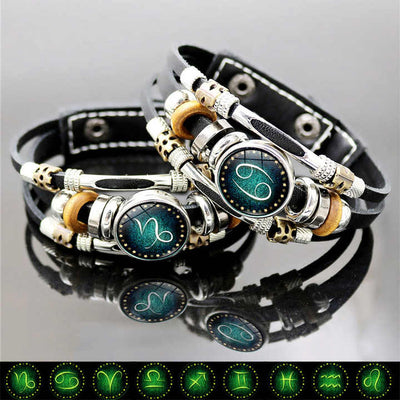 StarBorn Leather Zodiac Bracelet - Sphere Standouts