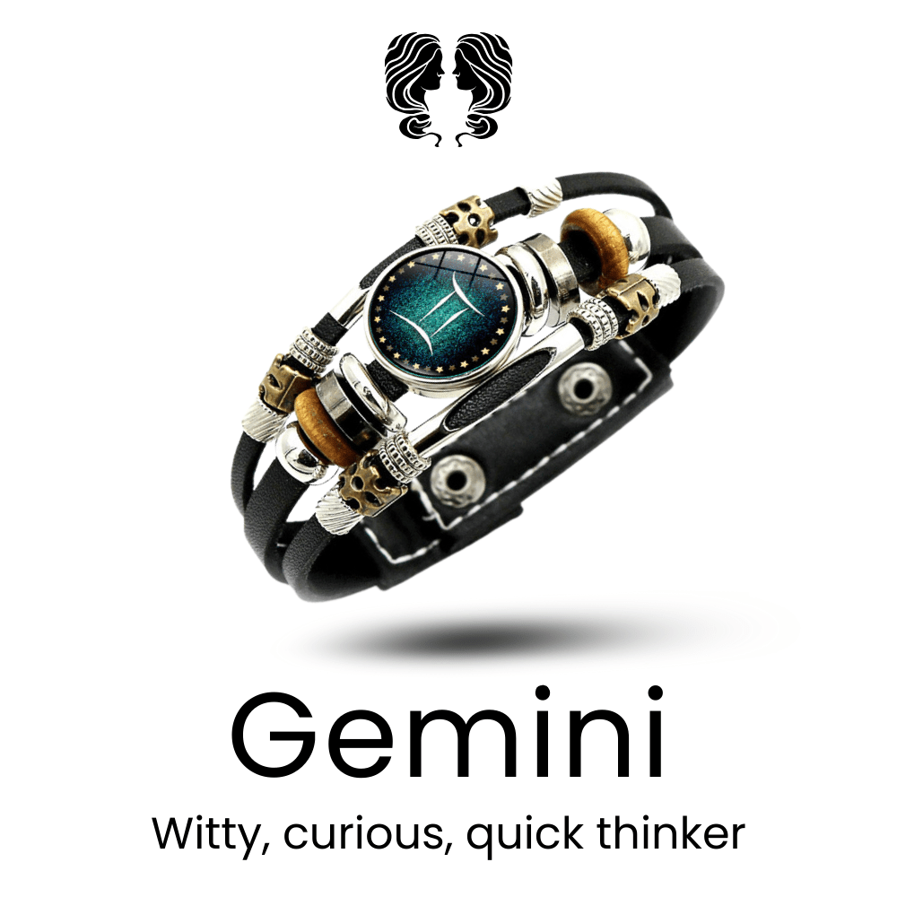 StarBorn Leather Zodiac Bracelet - Sphere Standouts