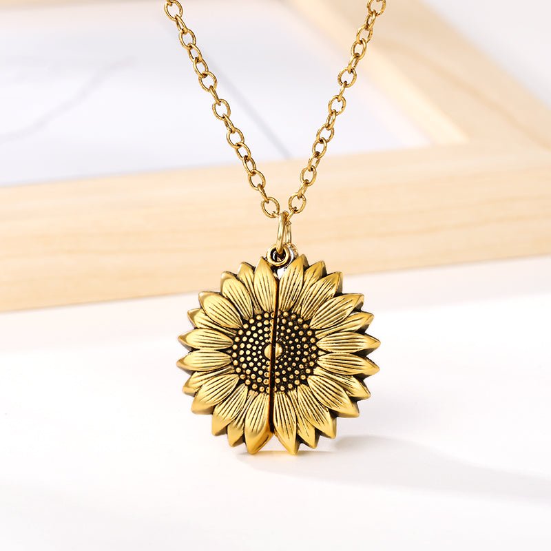 Sunflower Locket Necklace - Sphere Standouts
