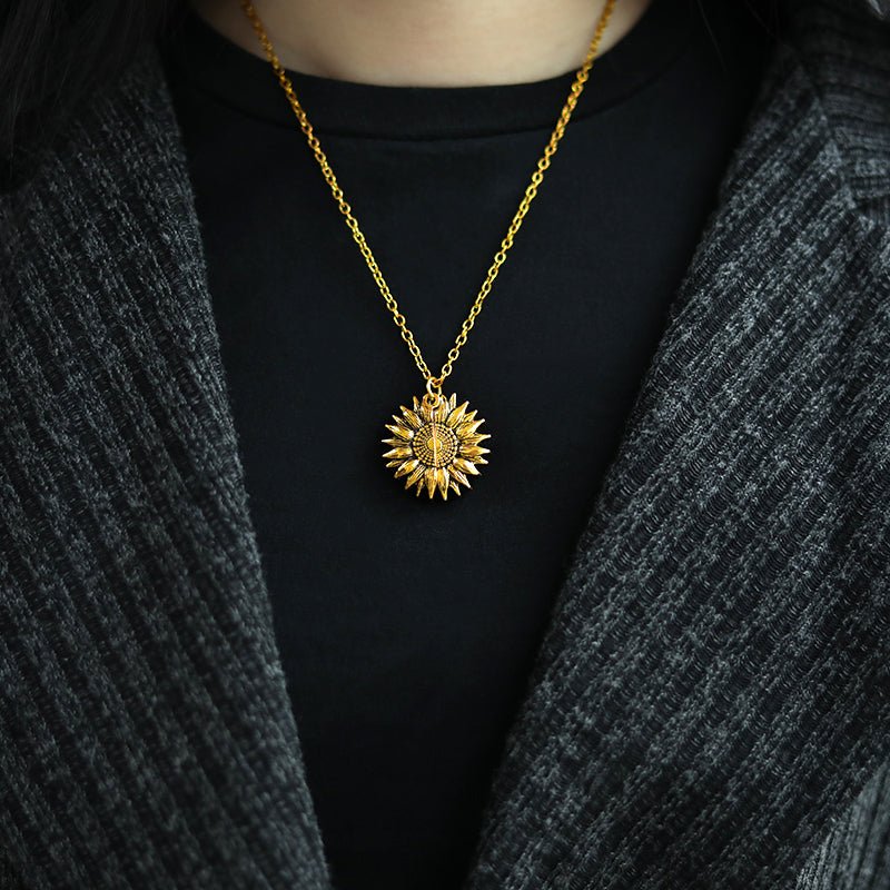 Sunflower Locket Necklace - Sphere Standouts