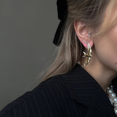 Swallow Grace Earrings - Sphere Standouts