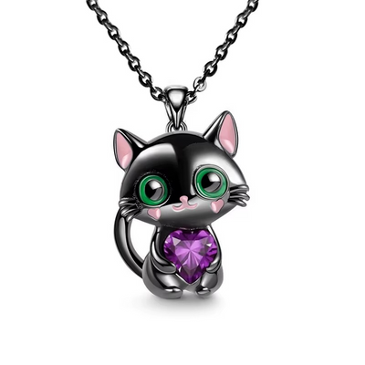 Whimsical Dreams Purple Heart Necklace — elegant necklace for women