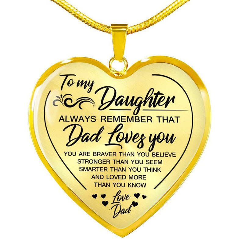 "To My Daughter" Love Heart Necklace - Sphere Standouts