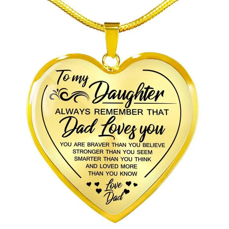 "To My Daughter" Love Heart Necklace - Sphere Standouts