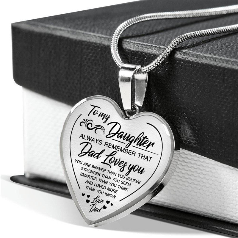 "To My Daughter" Love Heart Necklace - Sphere Standouts