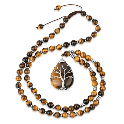 Tree of Life Bead Mala Necklace - Sphere Standouts