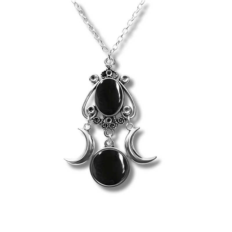 Triple Moon Goddess Necklace - Sphere Standouts