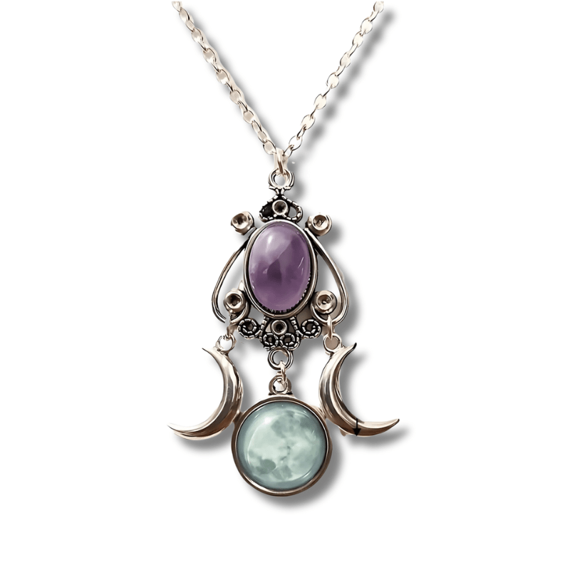 Triple Moon Goddess Necklace - Sphere Standouts