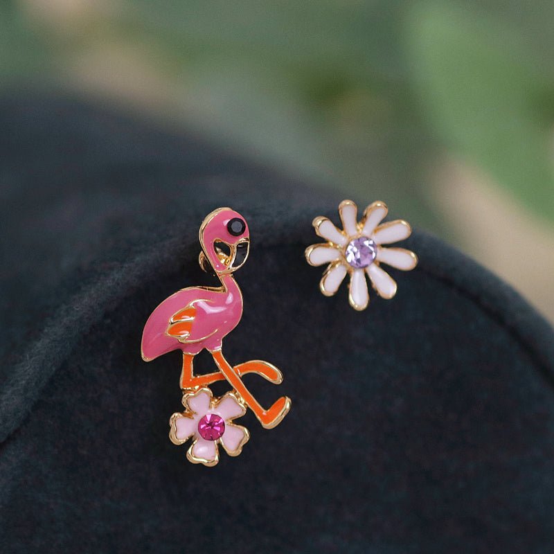 Tropical Flamingo Earrings - Sphere Standouts