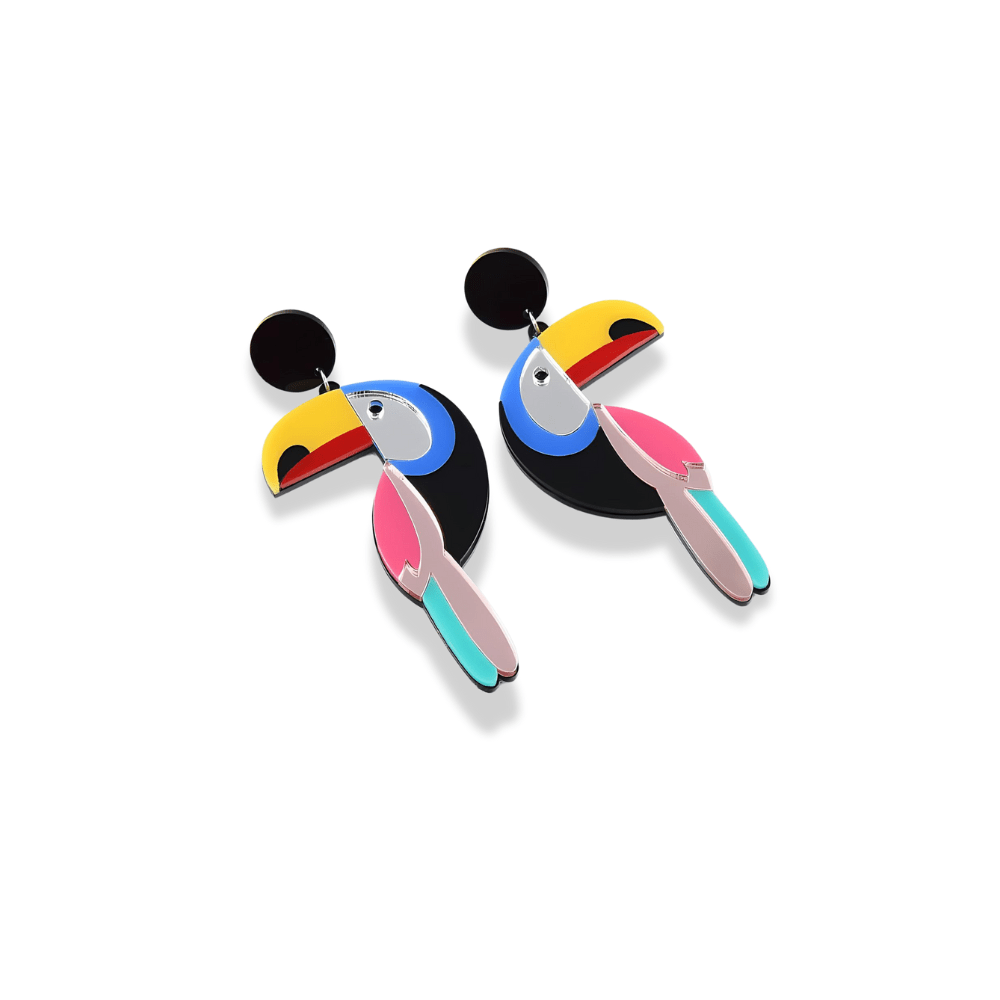 Tropical Toucan Earrings - Sphere Standouts