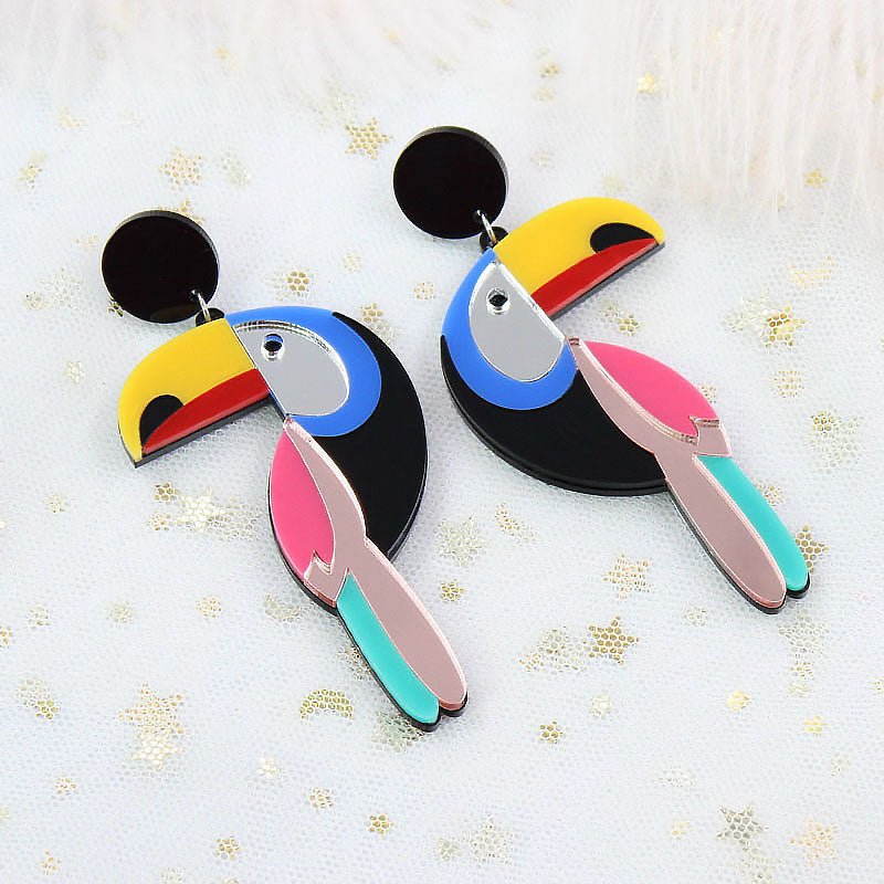 Tropical Toucan Earrings - Sphere Standouts
