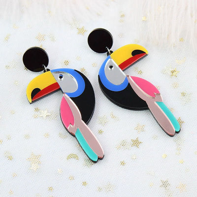 Tropical Toucan Earrings - Sphere Standouts