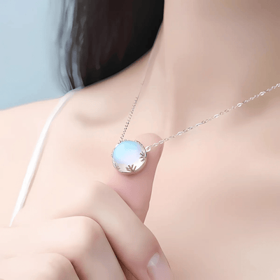 Twilight Glow Moonstone Necklace - Sphere Standouts