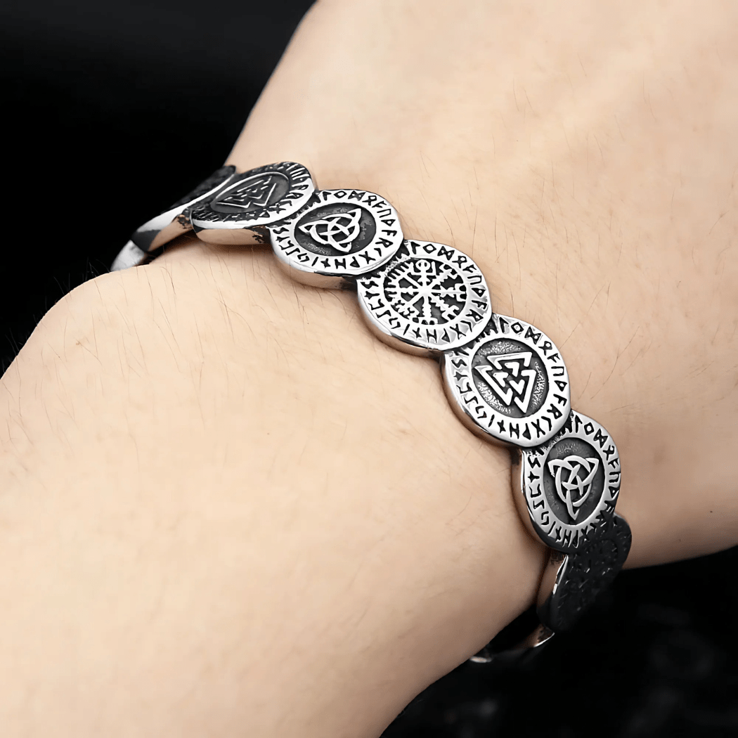 Vikings Valknut Compass Bracelet - Sphere Standouts