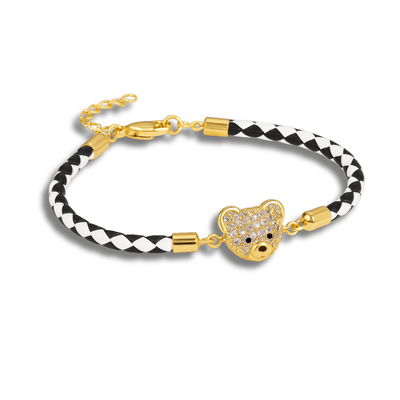 Zircon Bear Charm Bracelet - Sphere Standouts