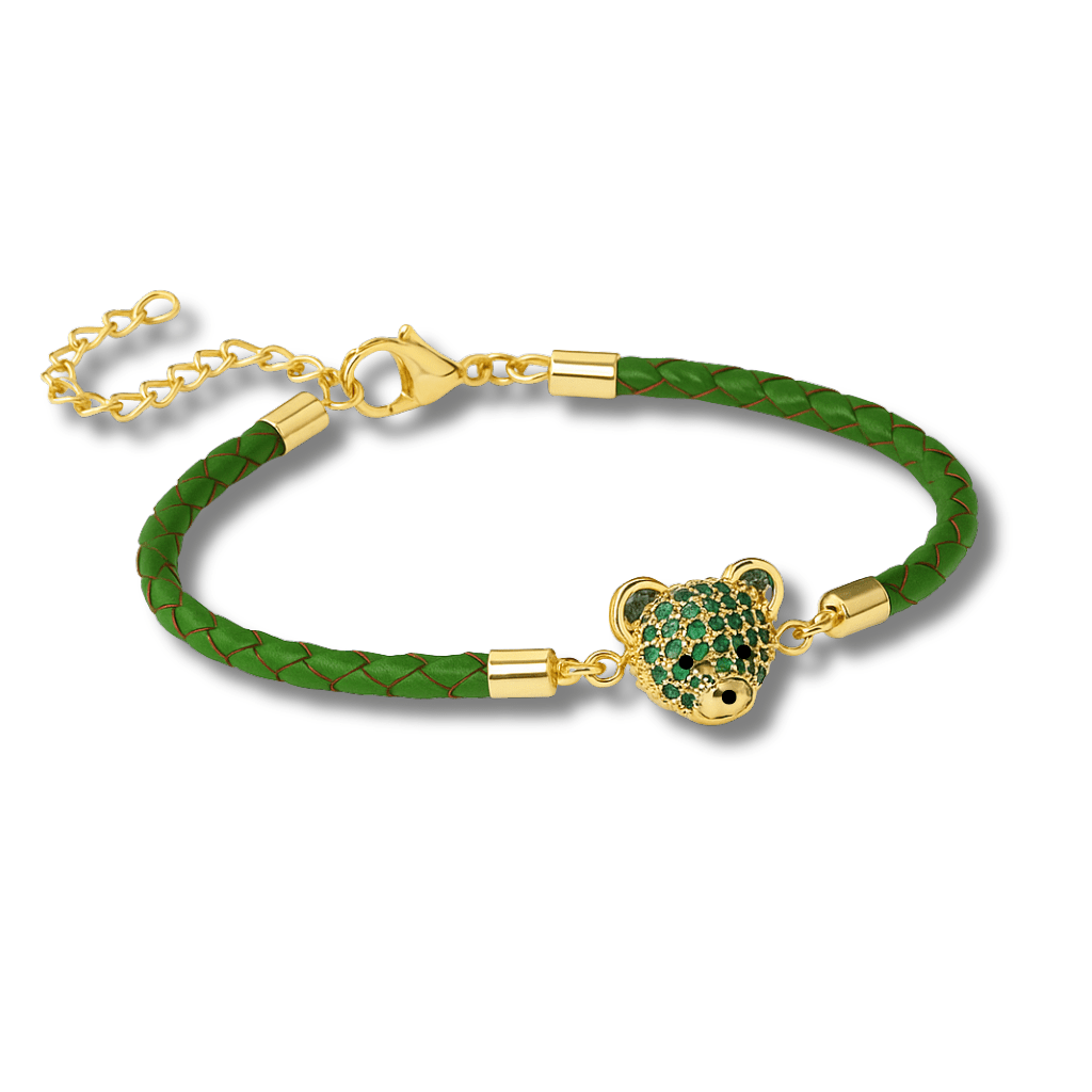 Zircon Bear Charm Bracelet - Sphere Standouts