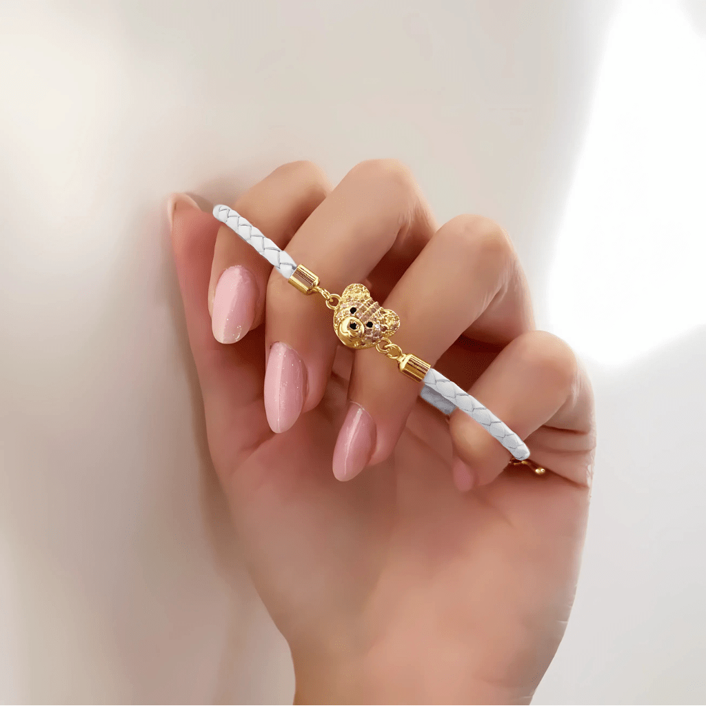 Zircon Bear Charm Bracelet - Sphere Standouts