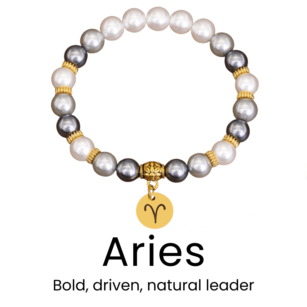 Zodiac Bracelet with Shell Beads - Sphere Standouts
