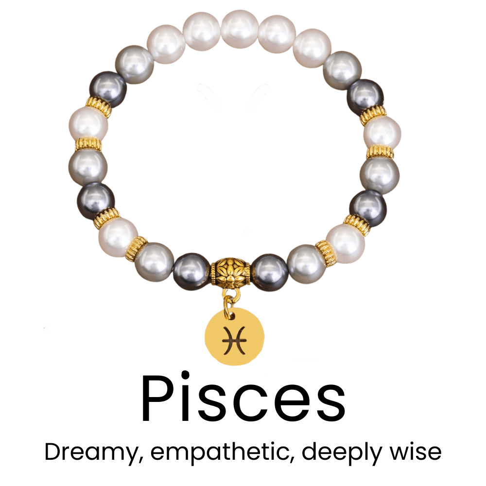 Zodiac Bracelet with Shell Beads - Sphere Standouts