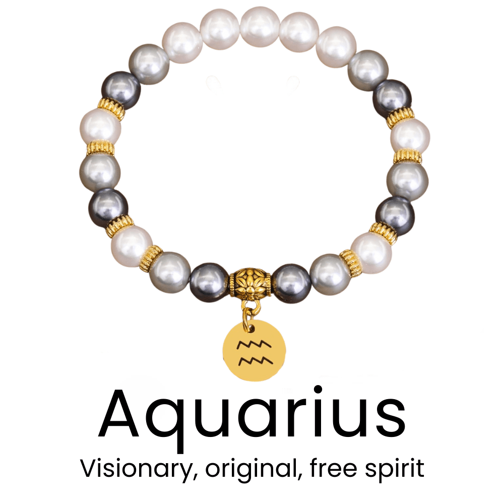 Zodiac Bracelet with Shell Beads - Sphere Standouts