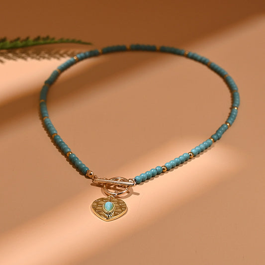 Turquoise Heartburst Necklace