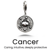 Vintage Sterling Zodiac Pendant in Silver / Cancer — necklace for women