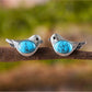 Turquoise Bird Charm Earrings