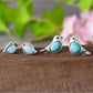 Turquoise Bird Charm Earrings