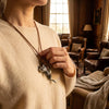 Whispering Feline Bond Pendant Necklace - Lifestyle 3