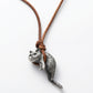 Whispering Feline Bond Pendant Necklace