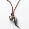 Whispering Feline Bond Pendant Necklace