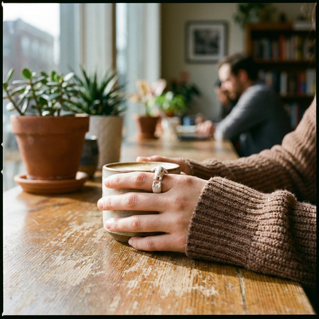 Vintage Cut Rabbit Ring - Lifestyle 2