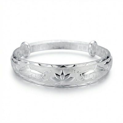 Luxury 925 Sterling Silver Pisces Play Lotus Bracelet