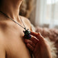 Whimsical Dreams Purple Heart Necklace - Lifestyle 1