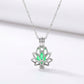 Luminescent Lotus Moonlight Necklace - green